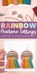 Rainbow Macrame Earrings Tutorial Pin