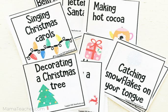 christmas printable charades gamefree christmas family activity