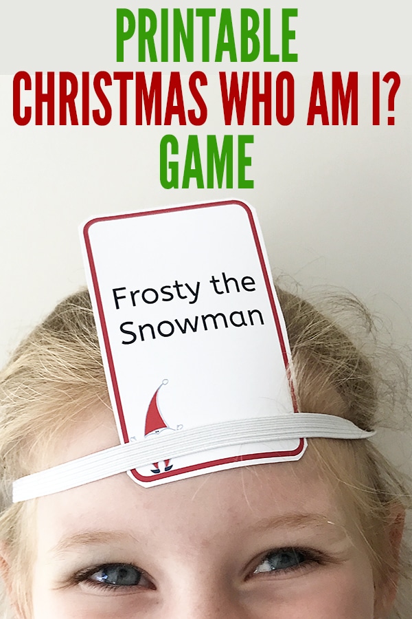 christmas who am i printable game being played