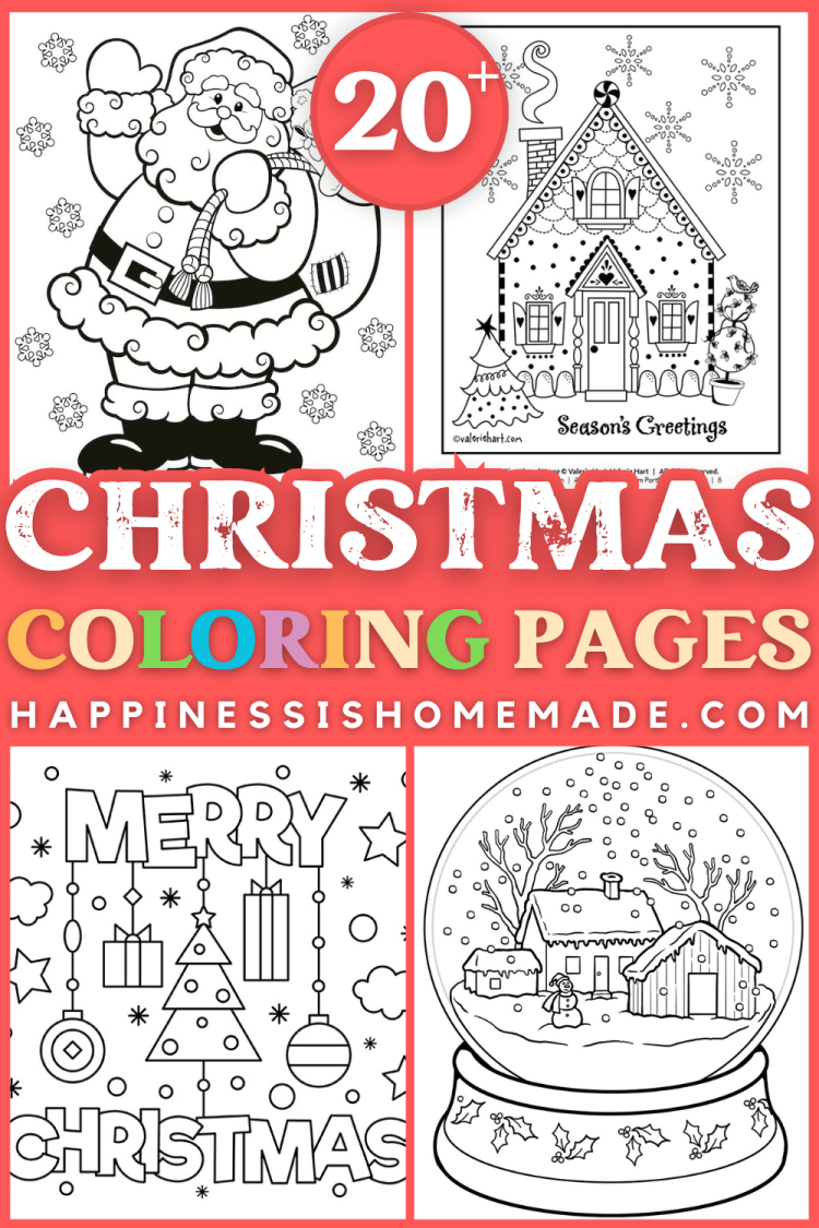 20+ Christmas Coloring Pages