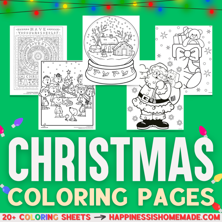 Christmas Coloring Pages Square Image