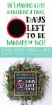 christmas countdown calendar svg file 