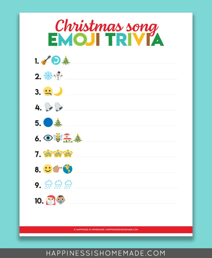 Christmas Carol Game Guess the Christmas Song Fun (Instant
