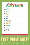 santa printable emoji christmas song game