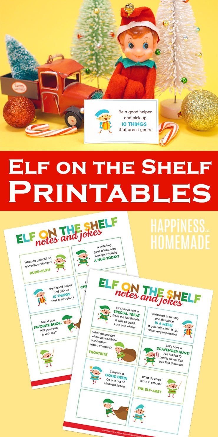 elf on the shelf printables