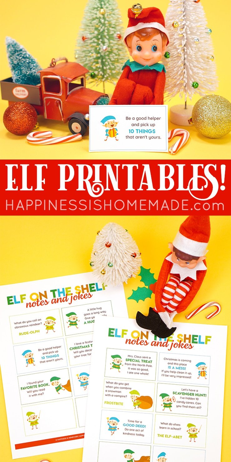 elf printables with elf on the shelf 