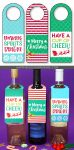 Free printable christmas wine bottle tags and alcohol gift tags