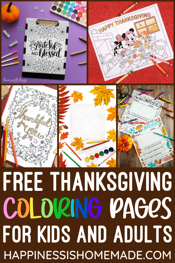 free thanksgiving coloring pages for kids and adults