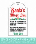 santas magic key printable tags and svg file