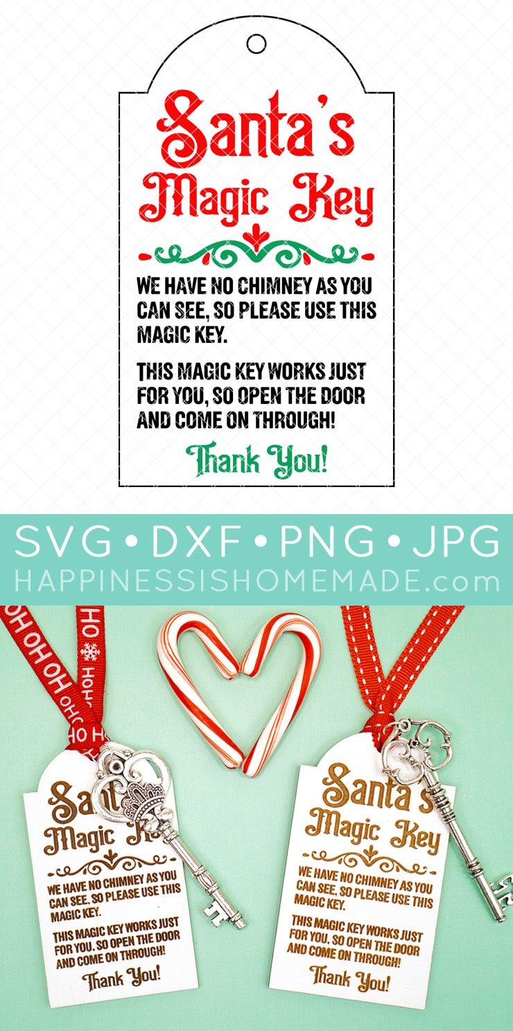 santas magic key printable tags and decorative keys