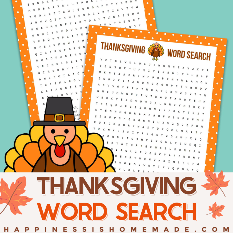 Thanksgiving Word Search Card