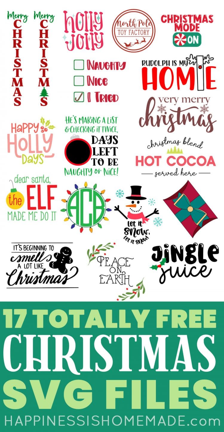 17 totally free christmas svg file collection