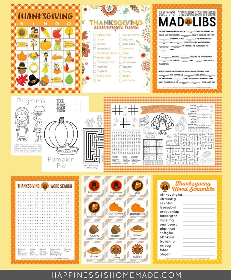 printable thanksgiving games and activities mega bundle 