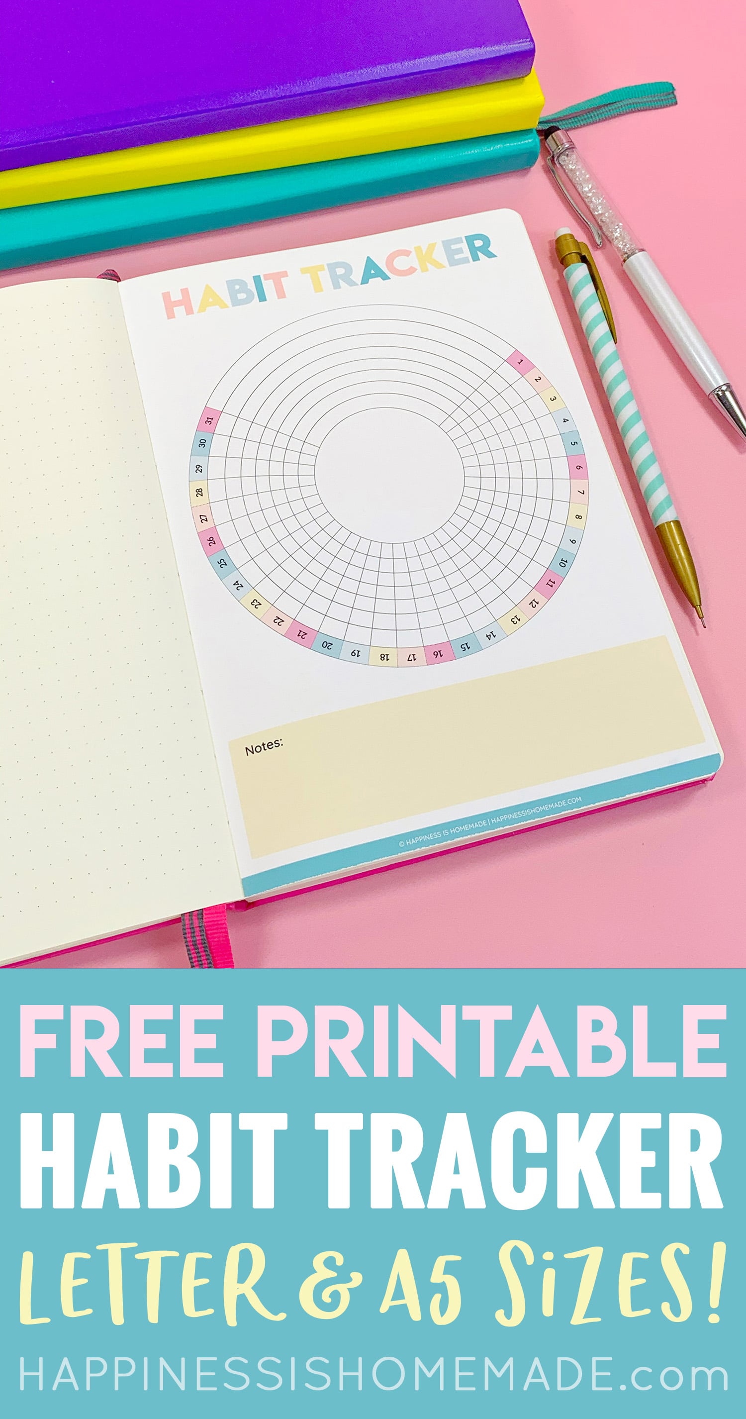 free printable circle habit tracker