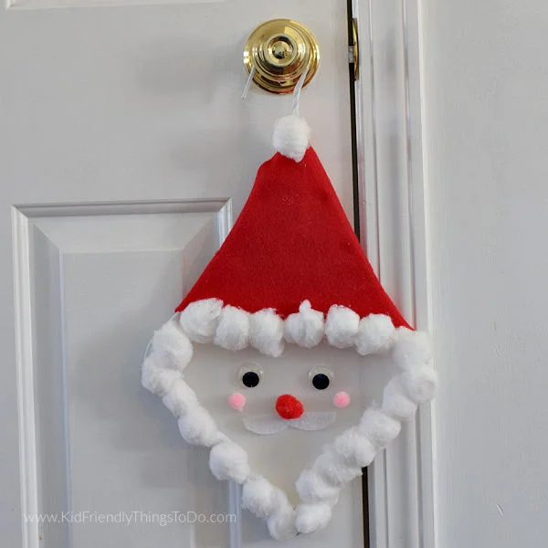 santa wire door hanger hanging on door knob