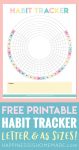 free printable circle habit tracker