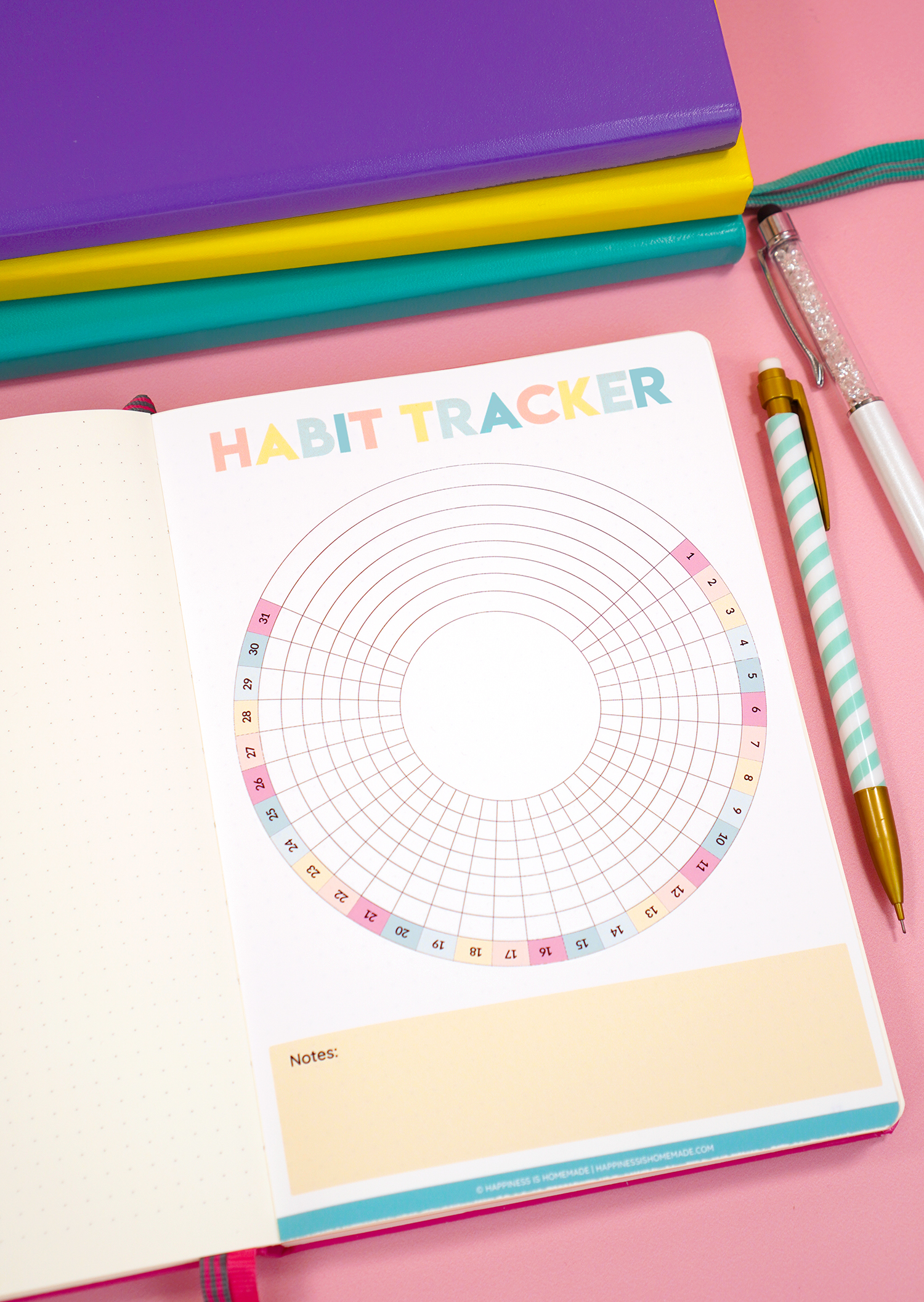 Free Printable Habit Tracker - Happiness is Homemade for Free Printable Habit Tracker Stickers