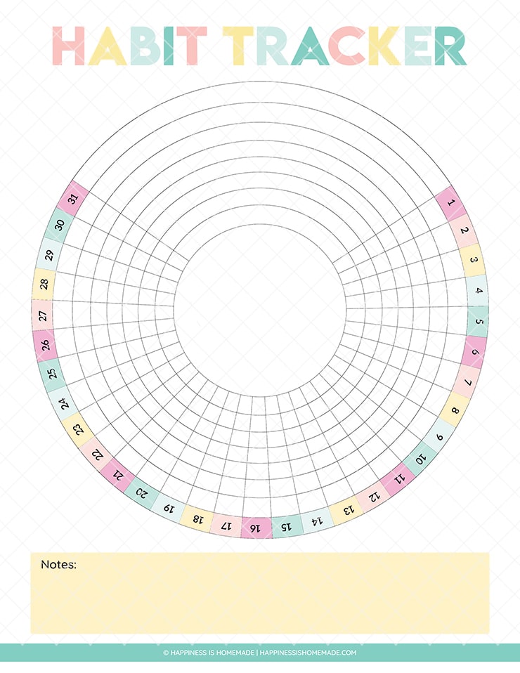 Habit Tracker Printable Set - Free Yearly & Monthly Habit Tracker