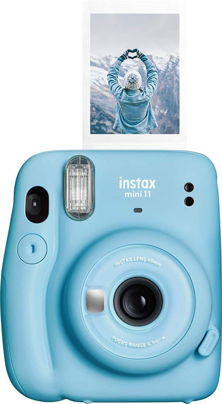 instaX camera in light blue 