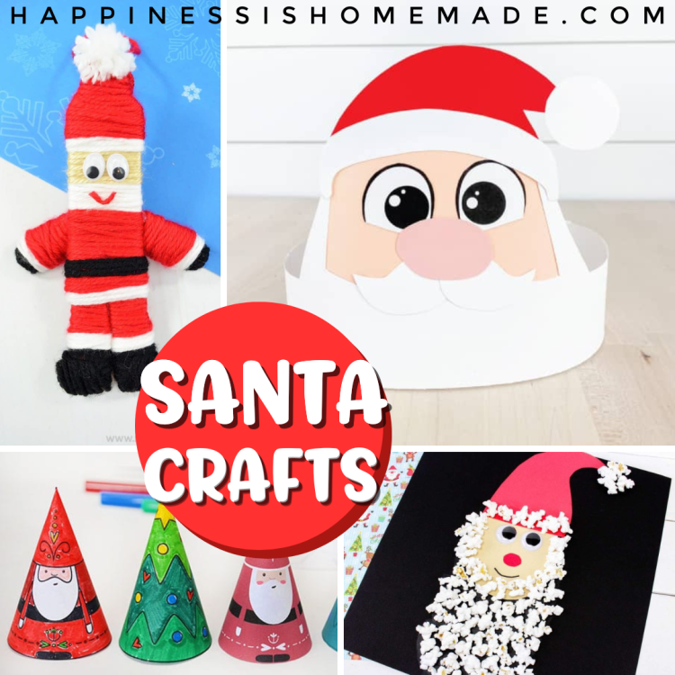 santa crafts collage image
