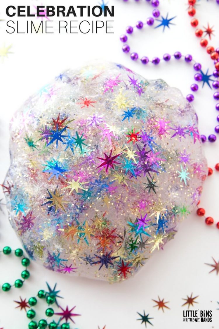 new years eve celebration slime for kids
