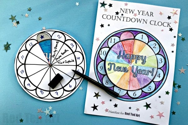 new years countdown clock printables