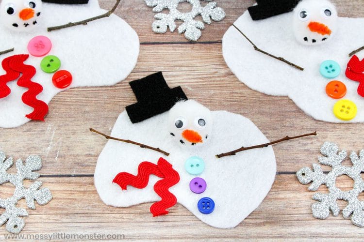 melted snowmen on table