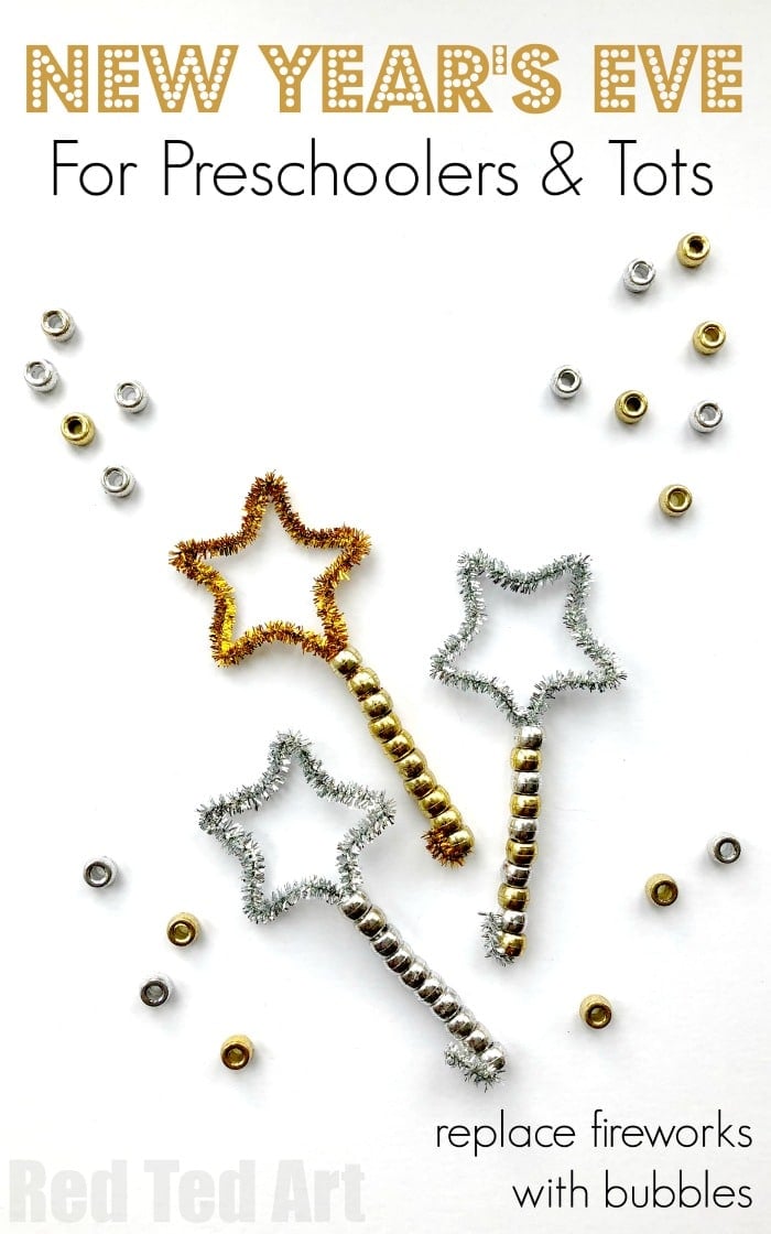 star shaped new years eve bubble wands