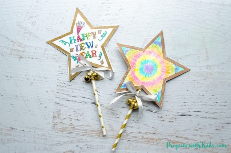 happy new years eve wand craft for kids