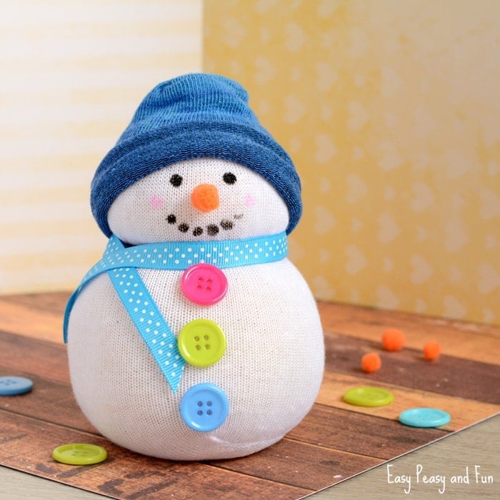no sew sock snowman craft 