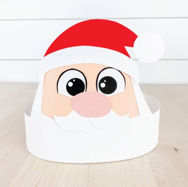 santa headband paper craft for kids