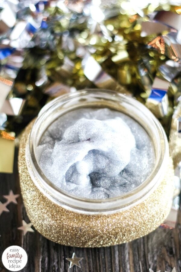 new years silver diy slime craft for kids