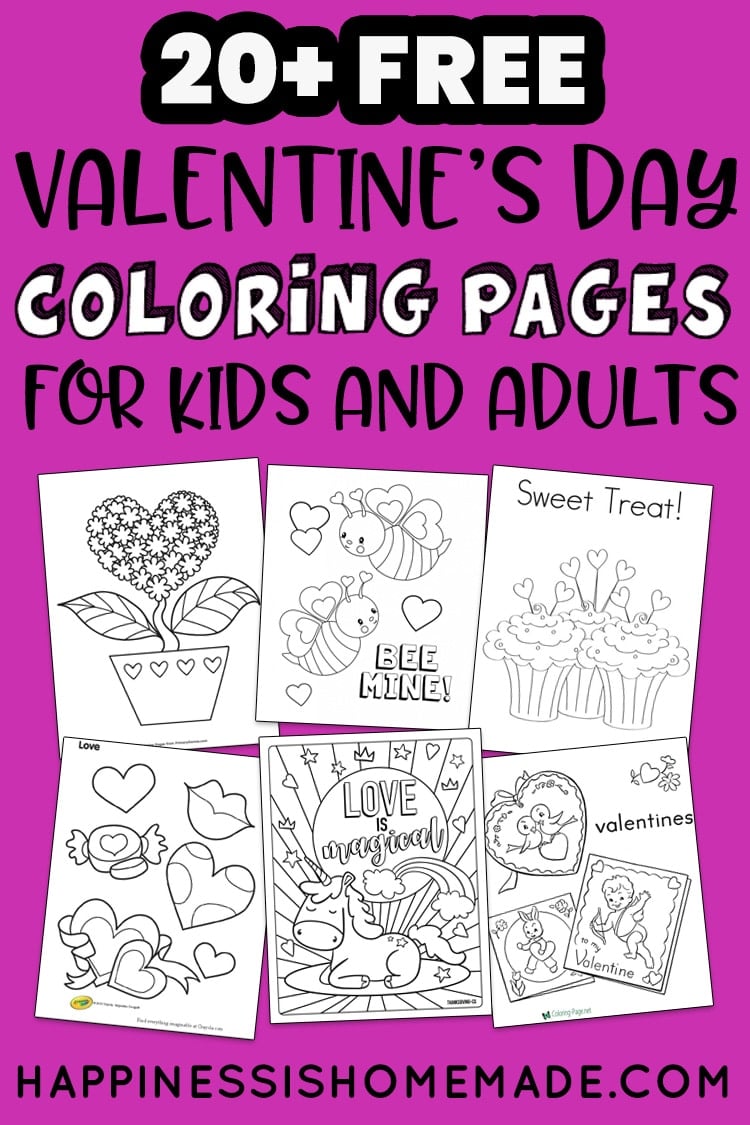 20+ fun and free valentines day coloring pages