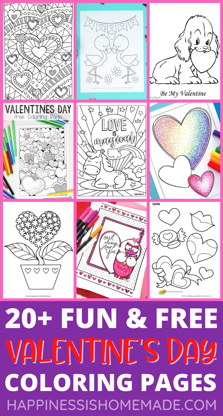 20+ fun and free valentines day coloring pages