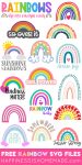 free rainbow svg file collection