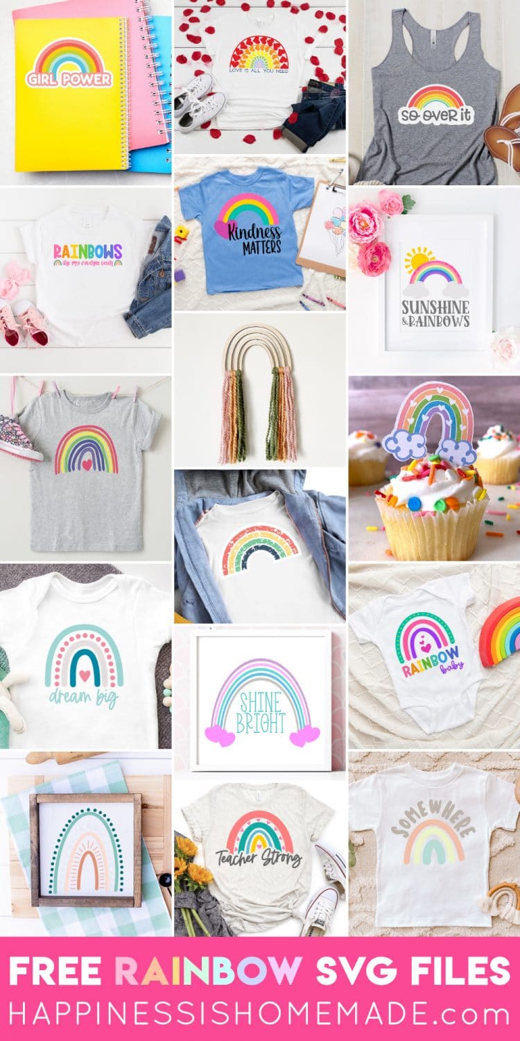 free rainbow svg files on craft projects