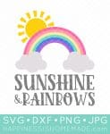 "Sunshine and Rainbows" graphic for SVG file