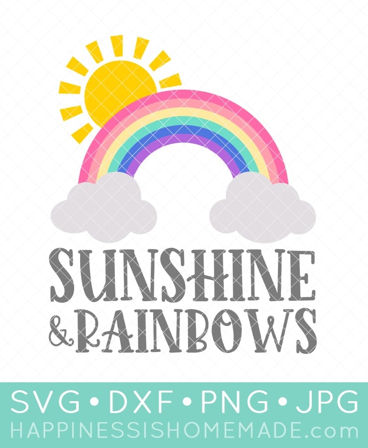 "Sunshine and Rainbows" graphic for SVG file