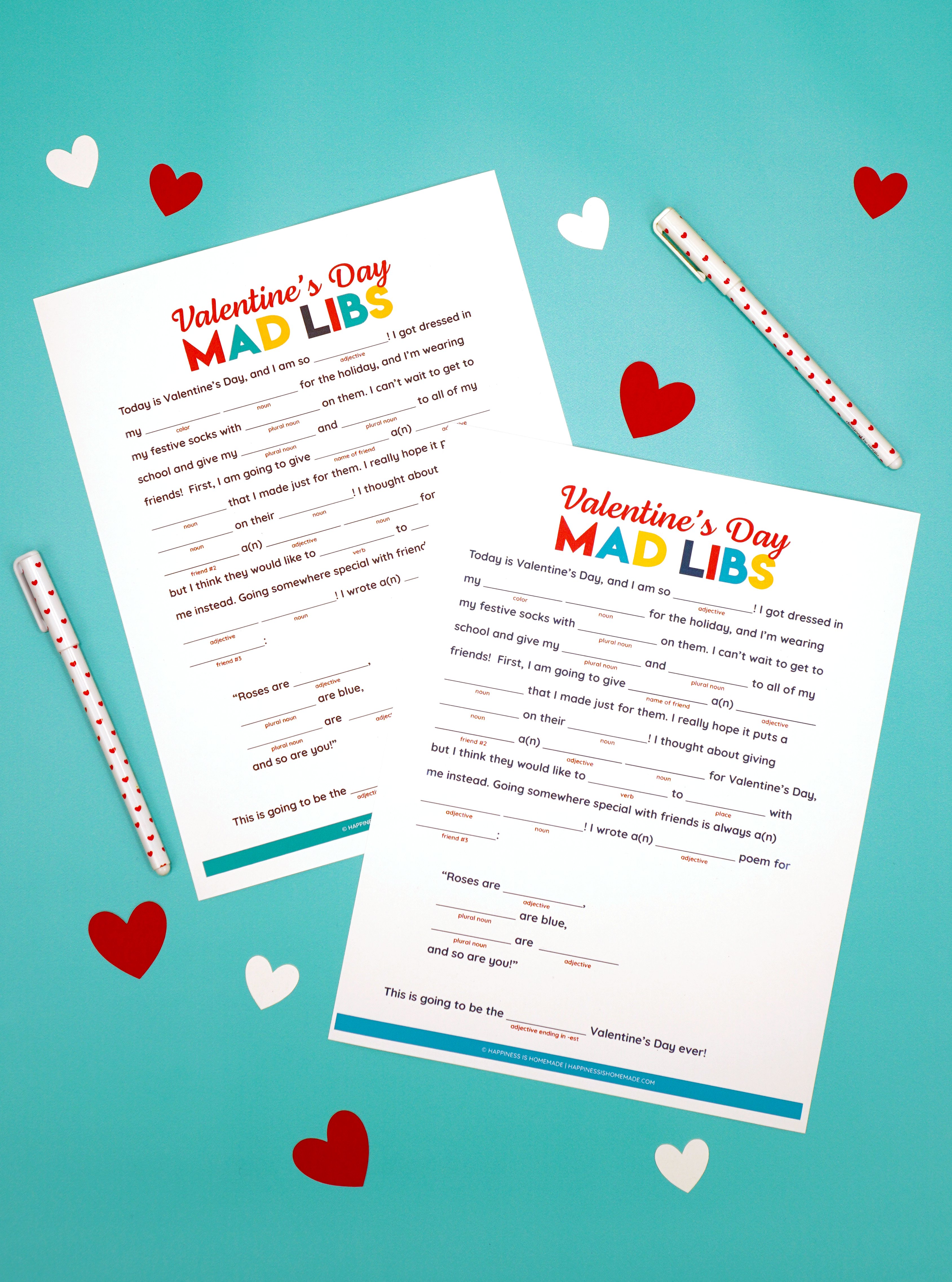 Valentine’s Day Mad Libs Printable