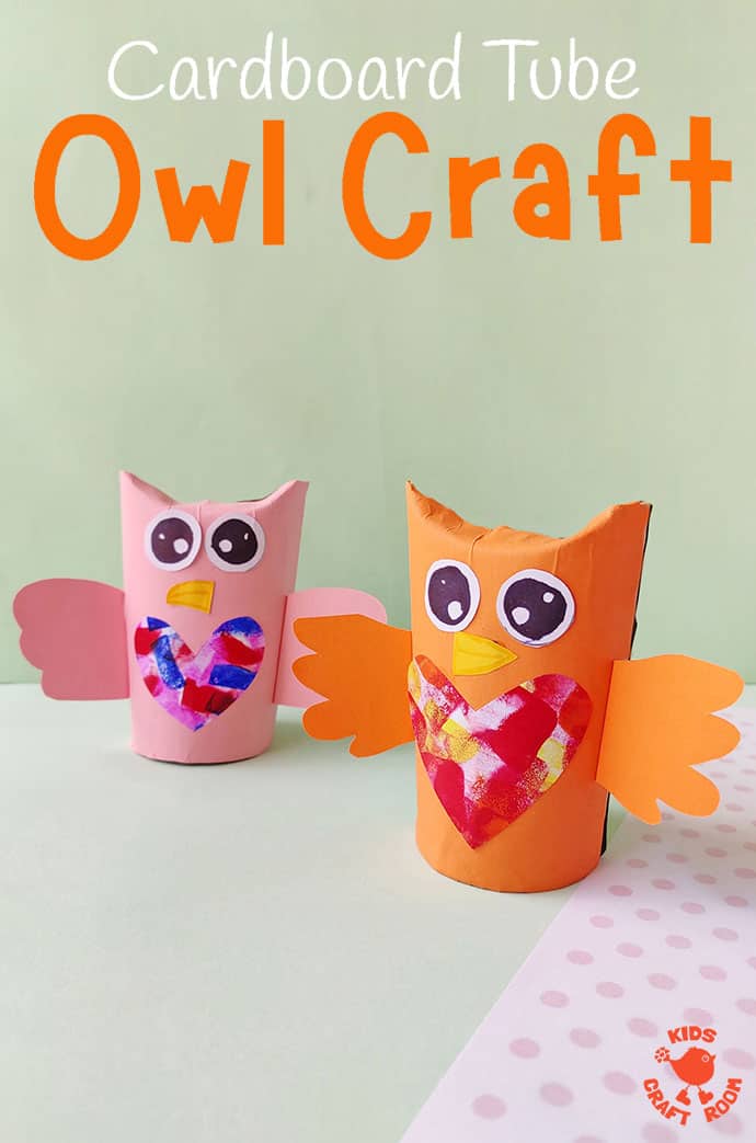cardboard tube owl crafts