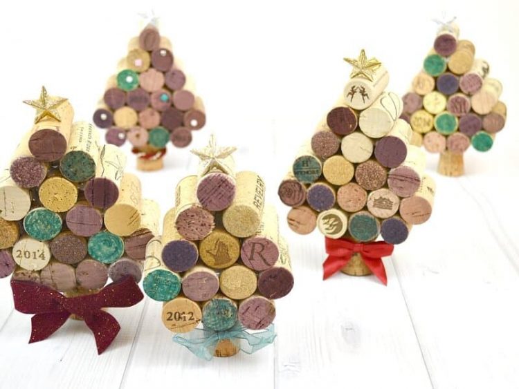 wine cork christmas trees 