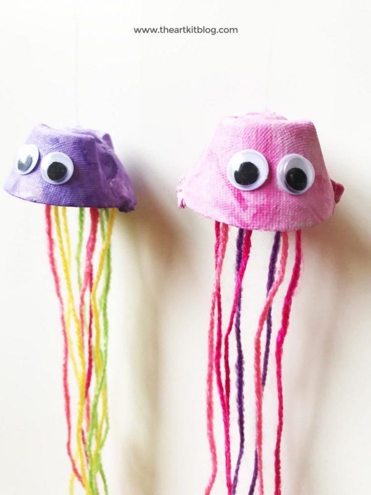 diy egg carton jellyfish 