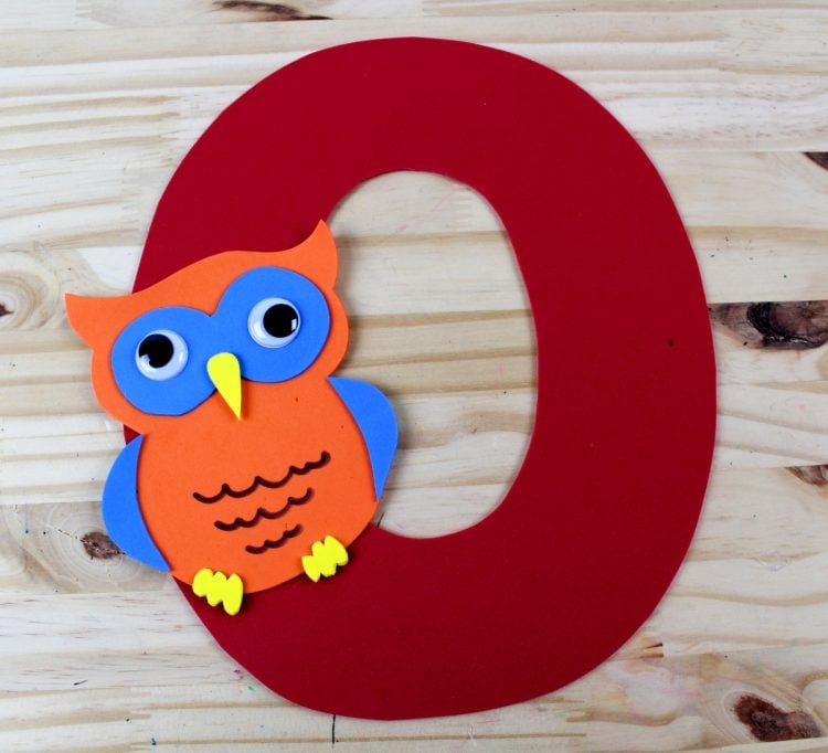 O for Owl alphabet craft for kids