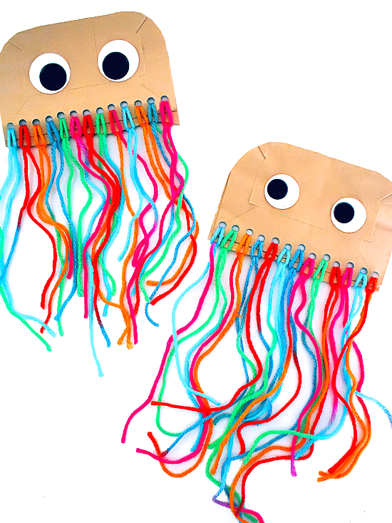 paper bag puppet jellyfish