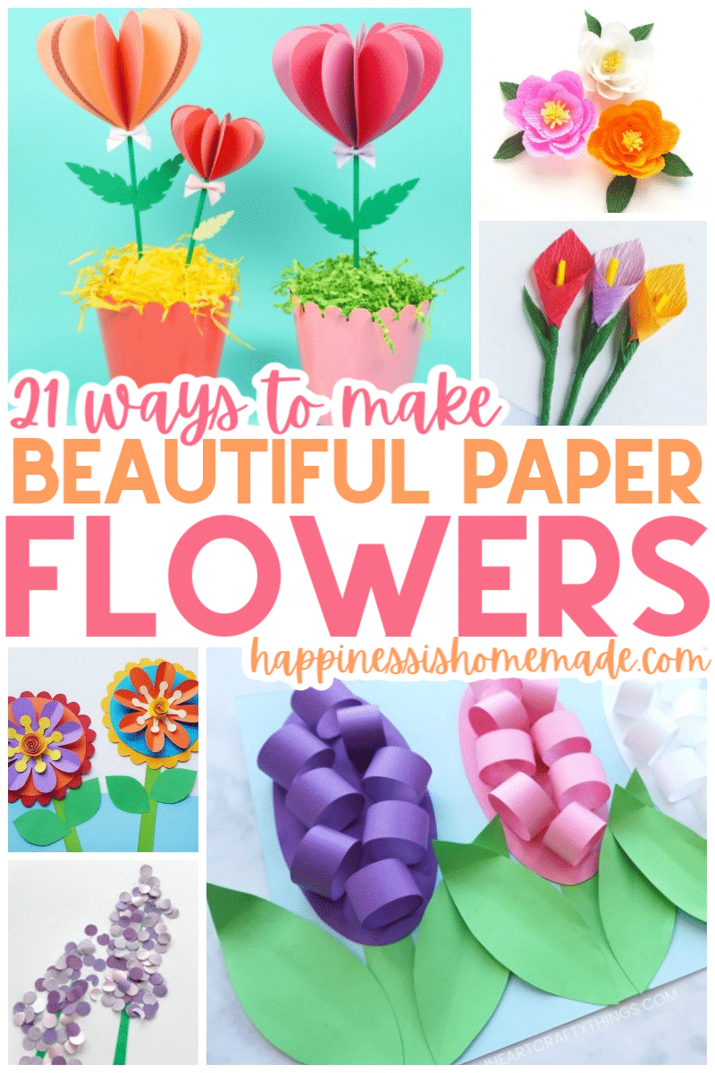 20+ Easy Paper Flower Crafts