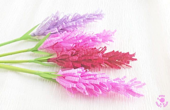 paper flower lavender flowers in a bunch