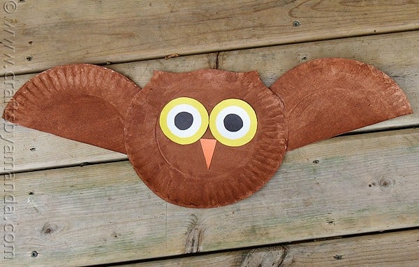 easy paper plate owl craft