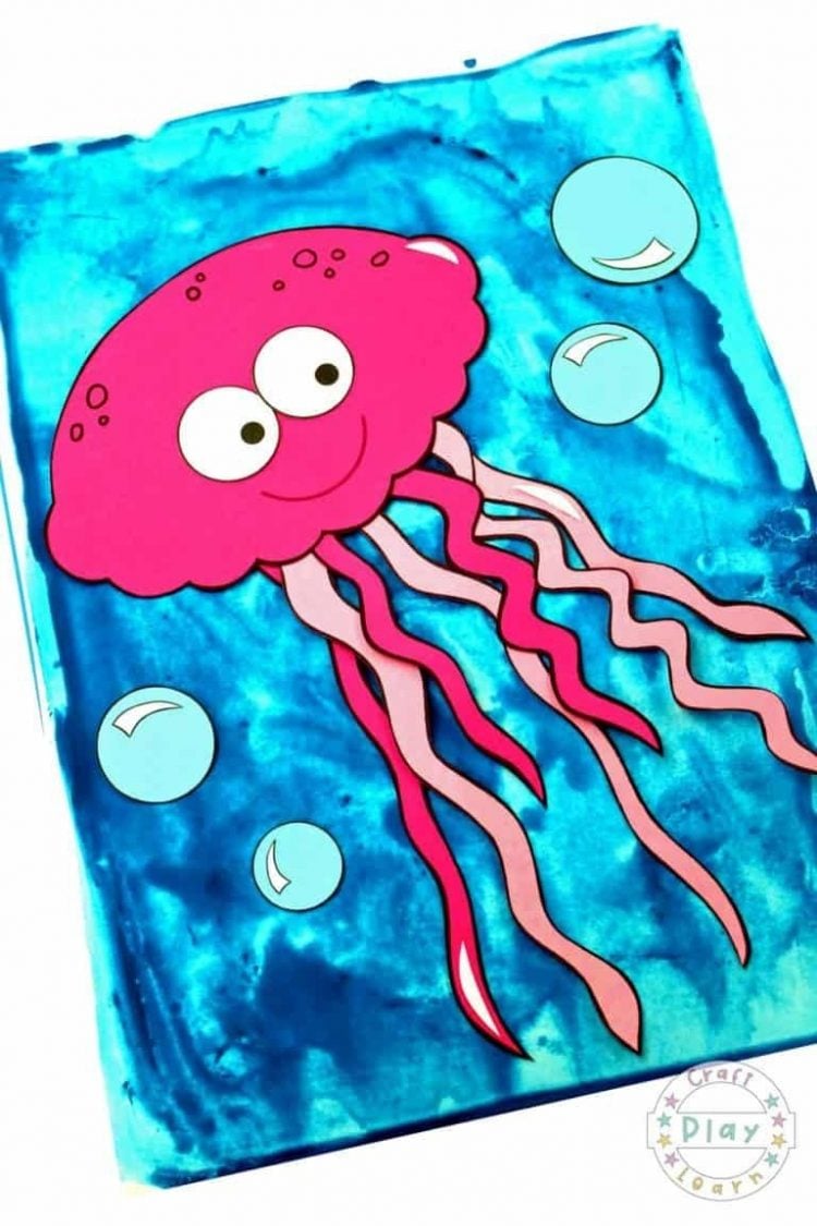 printable jellyfish art project for kids