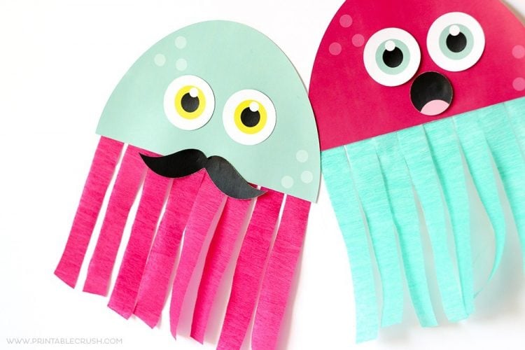 printable jellyfish craft for kids