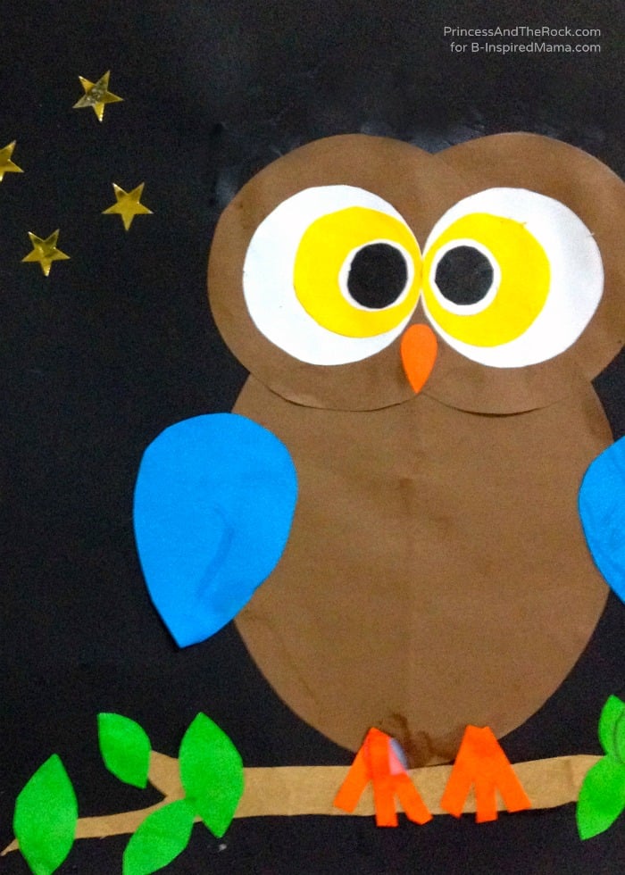 owl made from basic shapes 